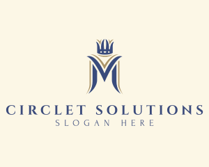 Circlet - Crown Luxury Letter M logo design