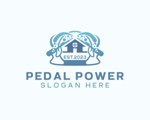 House Power Washing Disinfection logo design