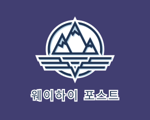 Mountain Wing Badge logo design