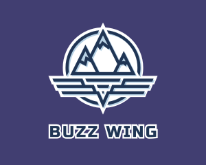 Mountain Wing Badge logo design