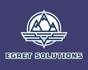 Mountain Wing Badge logo design