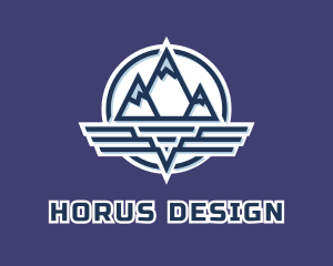 Mountain Wing Badge logo design