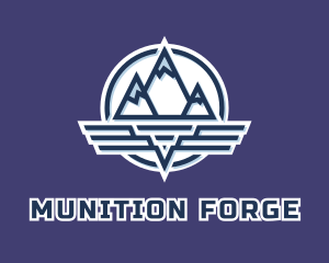 Mountain Wing Badge logo design