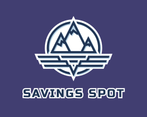 Mountain Wing Badge logo design