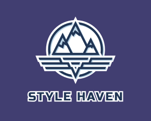 Mountain Wing Badge logo design