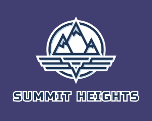 Climbing - Mountain Wing Badge logo design