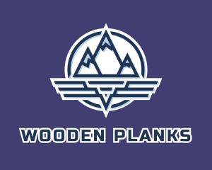 Mountain Wing Badge logo design