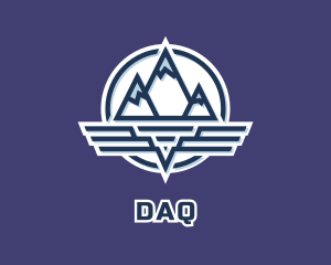 Mountain Wing Badge logo design