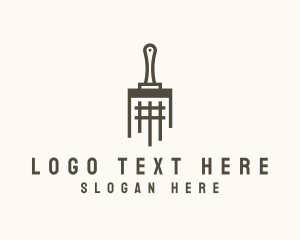 Wooden Paint Brush Logo