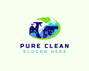 Residential Housekeeping Cleaning  logo design