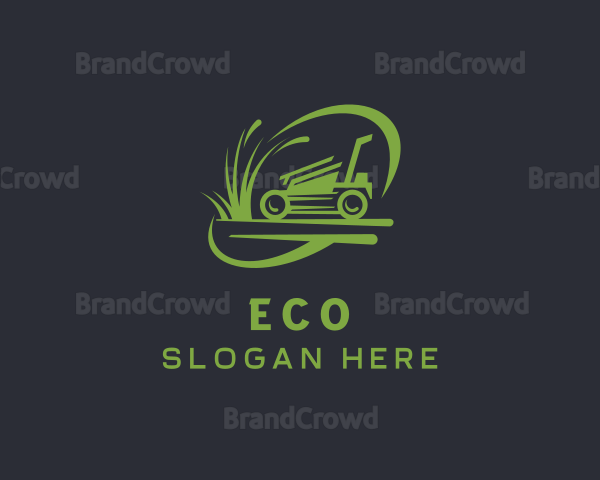Lawn Grass Mower Landscaping Logo