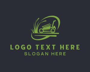 Grass Cutting - Lawn Grass Mower Landscaping logo design