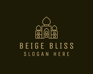 Beige - India Palace Structure logo design