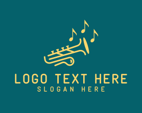 Music - Classic Musical Trumpet logo design