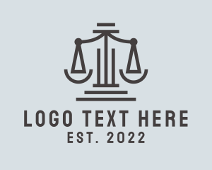 Law Enforcement - Judiciary Law Scale logo design