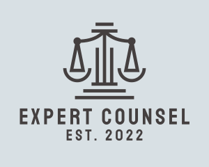 Counsel - Judiciary Law Scale logo design