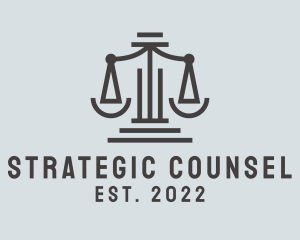 Counsel - Judiciary Law Scale logo design
