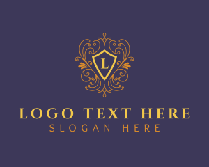 Luxury Ornament Shield logo design