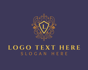 Gold - Luxury Ornament Shield logo design