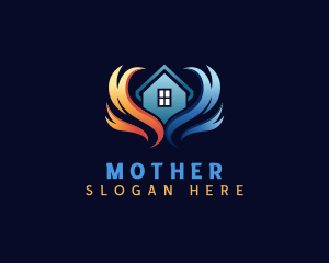 Hot - Fire Ice House Ventilation logo design