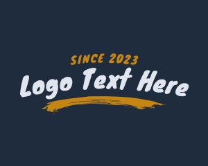 Doodle - Handwritten Brush Stroke logo design