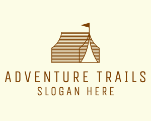 Rustic Camp Tent logo design