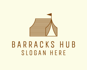 Barracks - Rustic Camp Tent logo design