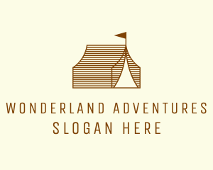 Rustic Camp Tent logo design