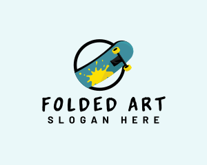 Skateboard Street Art logo design