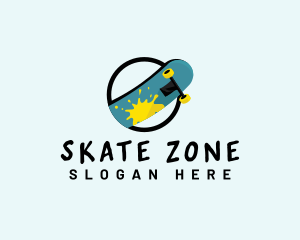 Skateboard Street Art logo design