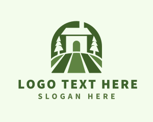 Tree - Green House Field logo design