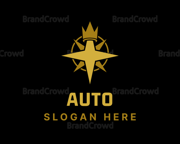 Luxury Crown Compass Logo