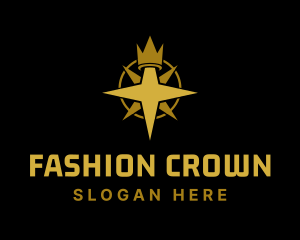 Luxury Crown Compass logo design