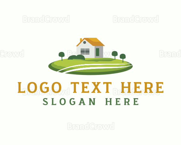 Landscaping House Lawn Logo