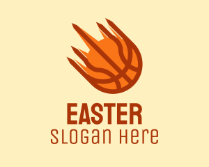 Fast Flaming Basketball Logo