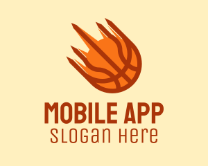 Sports Team - Fast Flaming Basketball logo design
