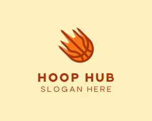 Hoop Basketball Court logo design