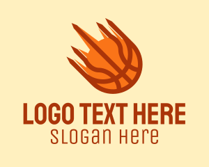 Coaching - Fast Flaming Basketball logo design