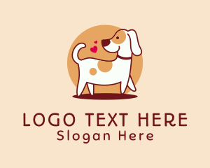 Love - Cute Dog Love logo design