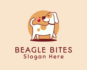 Beagle - Cute Dog Love logo design