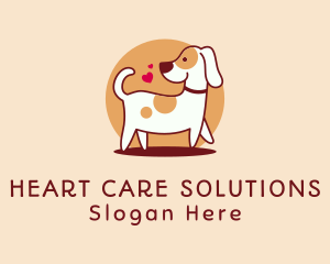 Cute Dog Love logo design