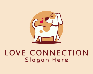 Cute Dog Love logo design