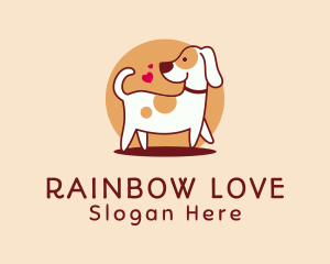 Cute Dog Love logo design