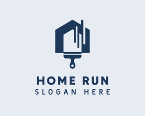 Blue Paintbrush Home logo design