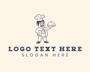 Mustache - Retro Chef Restaurant logo design