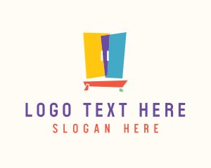 Wardrobe - Multicolor Cabinet Furniture logo design