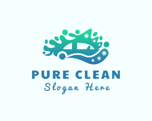 Sparkle Clean Car logo design