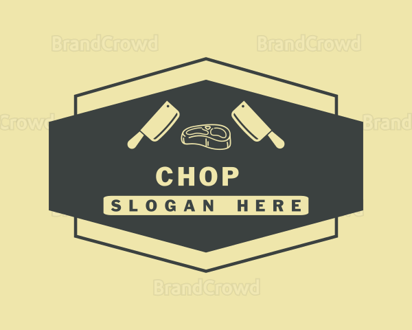 Butcher Meat Cleaver Logo