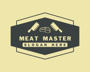 Butcher Meat Cleaver logo design