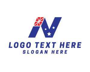 Patriotic - Patriotic Letter N logo design